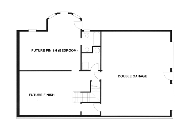 Lower Level image of WOODROW II House Plan